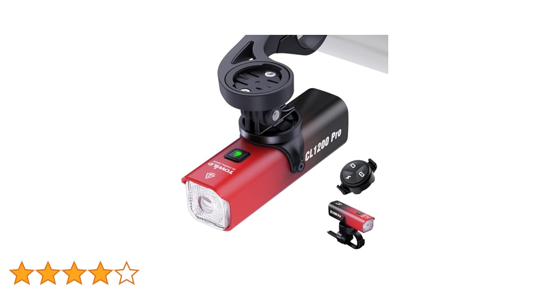 TOWILD CL1200 PRO 自転車用 ライト リモコン付 Amazon | 自転車 ライト 充電式USB-C ロードバイク ライト 1200